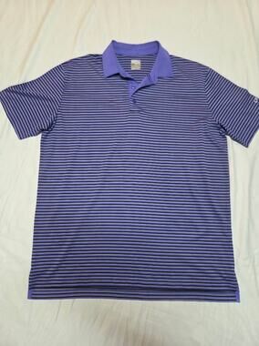 Callaway Purple Striped Polo Shirt